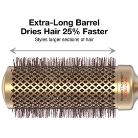 Olivia Garden NanoThermic Speed XL Extra-Long Barrel Thermal Round Hair Brush with ergonomic non-slip handle (not electrical) NT-XL24 (1")