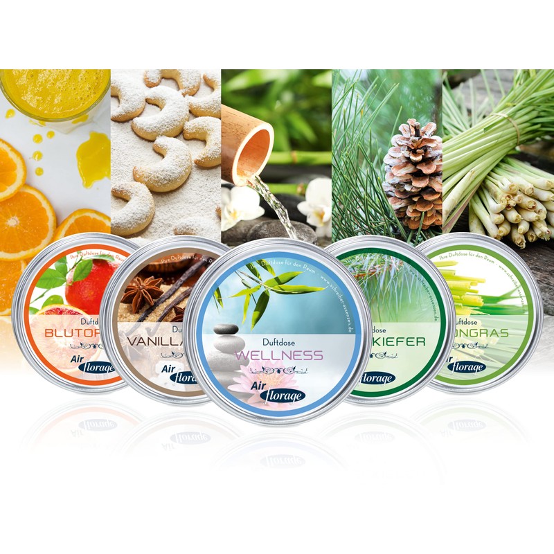 Florage Raumduft WELLNESS Duftdose Duftöl Duftgel Aroma Lufterfrischer - Schonende
