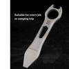 Hamansチタン EDC プライバー マルチツール 栓抜き 釘抜き クローバー レンチ ドライバー コンパクトサイズ