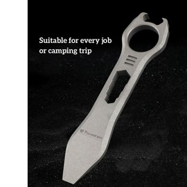 Hamansチタン EDC プライバー マルチツール 栓抜き 釘抜き クローバー レンチ ドライバー コンパクトサイズ EDC マルチツール, QG-01