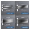Swivel Out Towel Racks with Hooks 3-Bars Foldable Arms Bath