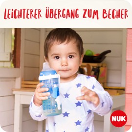 NUK Active Cup Drinking Cup 12+ Months, Leak-Proof Drinking Spout Clip & Protective Cap for Travelling, 300 ml BPA-Free