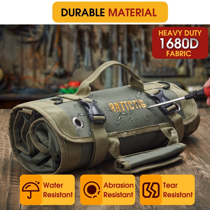 Tool Bags, Heavy Duty Tool Roll Up Bag for Men,