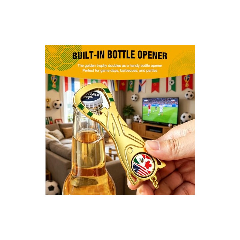 Soccer Fan Keychain Set - 4PCS Global Ball Ornaments