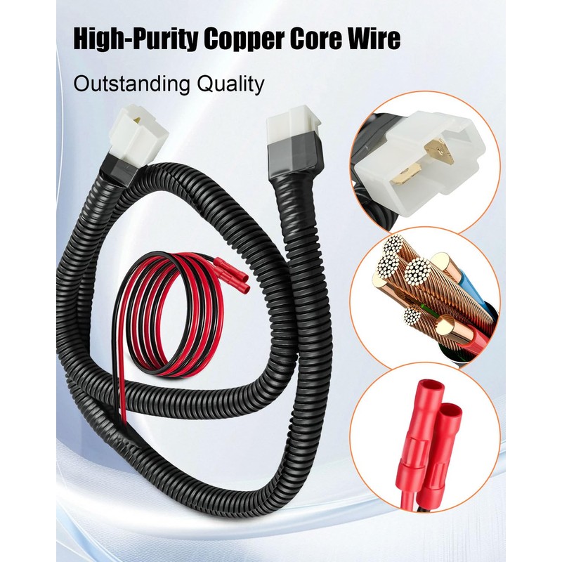 QNHEAY Electric Golf Carts Power Harness Fit for Evolution D5