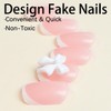 White French Tip Press on Nails Short Square Fake Nails