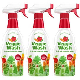Veggie Wash Fruit and Vegetable Wash, Produce Wash and Cleaner, 16-Fluid Ounce, Pack of 3, Packaging May Vary