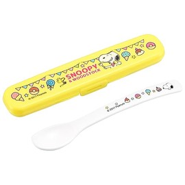 OSK Peanuts Spoon & Case BR-6 Yellow Case: Approx. 5.3 x 1.2 x 0.6 inches (13.6 x 3 x 1.6 cm), Spoon: Approx. 5.1 inches (13 cm)