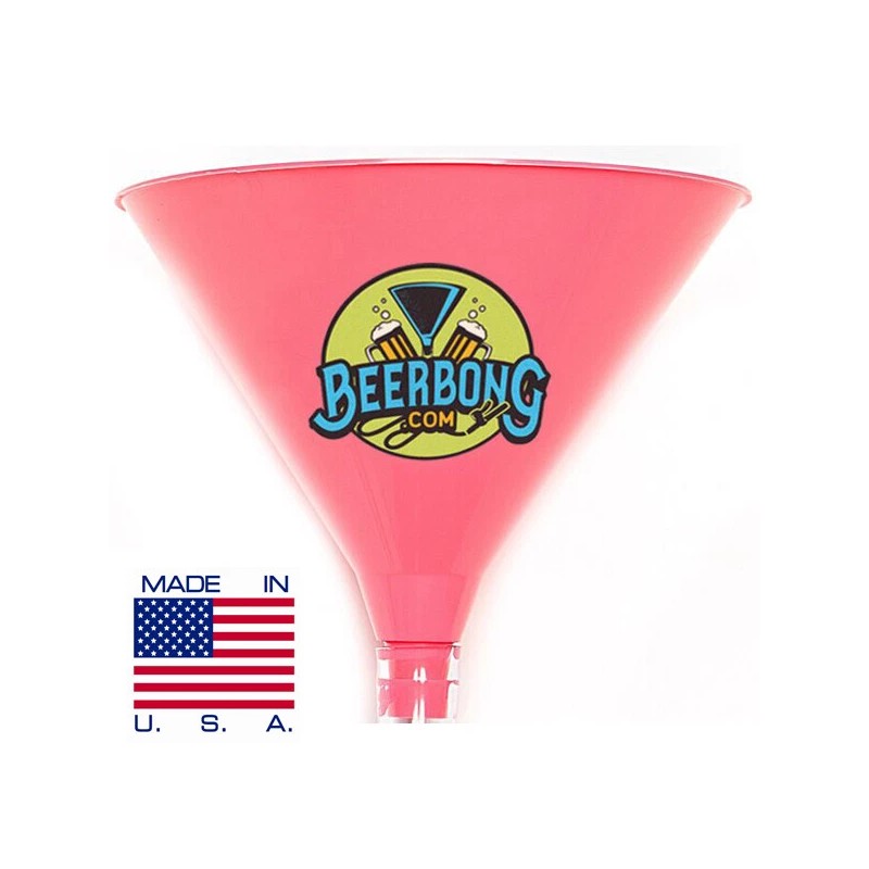 BeerBong.com Large Beer Bong Funnel | Black Valve (3’ Long)