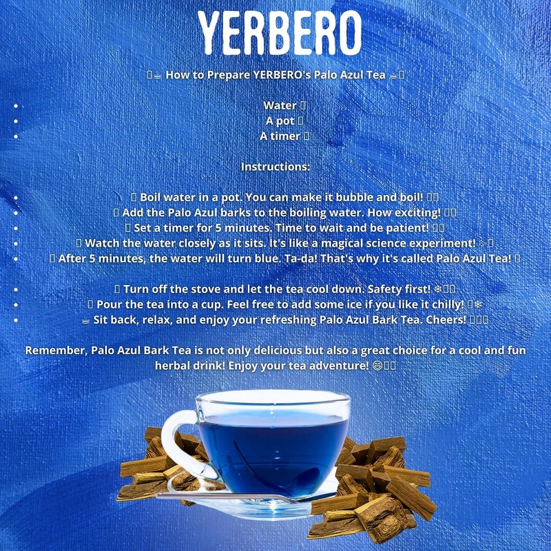 Yerbero - Premium Palo Azul 6oz (170g) Powder Herbal Tea