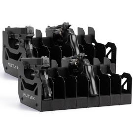 Mutak Soft Foam Pistol Rack for Gun Safe, Gun Cabinet, Durable Handgun Stand Organizer Accessories with Gun Slots, Compatible with Size Firearm, Revolver Pistols Holder, 16 Slots