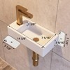Small Bathroom Sink DeerValley, 15"x7" Mini Rectangle Wall Mount Vessel
