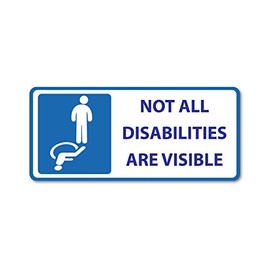 NOT ALL DISABILITIES ARE VISIBLE STICKER, STICKERS