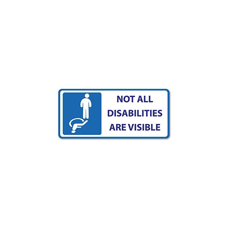 NOT ALL DISABILITIES ARE VISIBLE STICKER, STICKERS