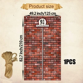 Platform 9 and 3/4 King's Cross, Photo Booth Props Brick Wall Background, Perfect for Outdoor and Indoor Use, Fan Love, Birthday Gifts, Party Supplies