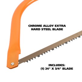 GreatNeck BB24 Bow Saw 24", Hand Saws for Tree Trimming and Clearing Brush, Easy HandSaw Blade Changes, Tubular Steel Frame Tree Saw