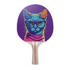 TigerTail Sports Cat Glasses Colorful Design Ping Pong Paddle, Premium
