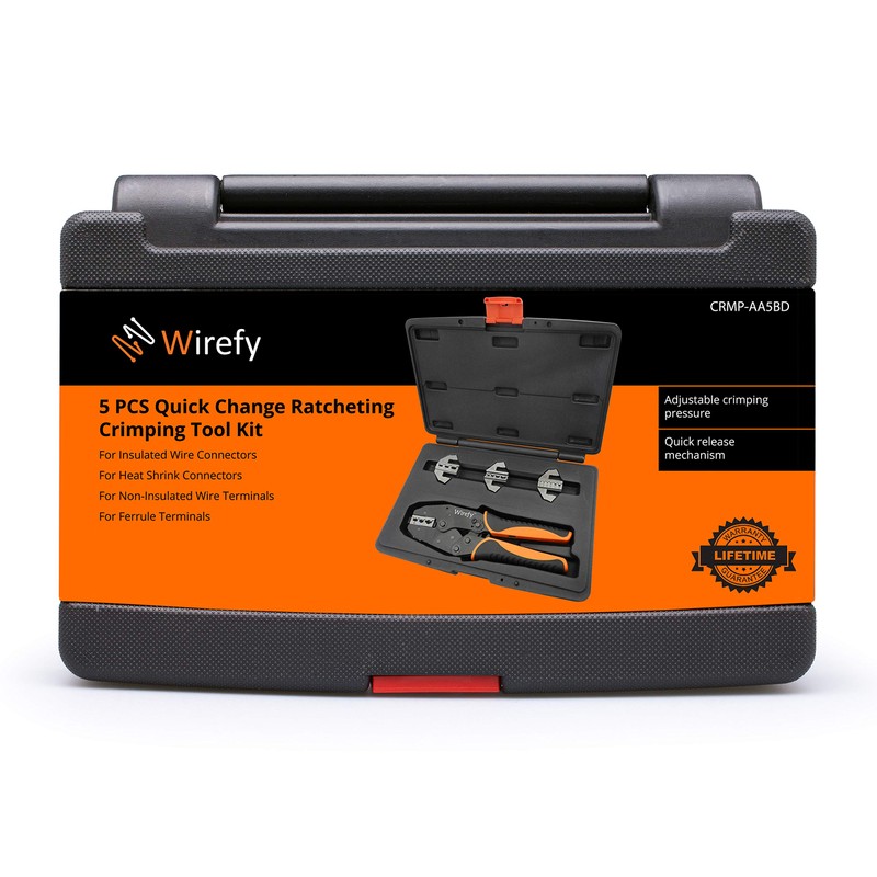 Wirefy Crimping Tool Set 5 PCS - Ratcheting Wire Crimper
