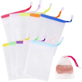 YIXINLYMY Soap Net, Foaming Net, Facial Cleansing Net, Easy to Make Foams with Soap, For Face Cleansing and Body, Set of 10, Random Color
