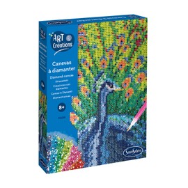 Sentosphère 3920250 Rhinestone Painting Peacock Creative Kit DIY for Children and Adults