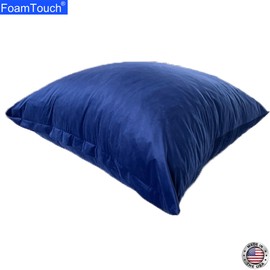 FoamTouch 40" x 40" Blue Crash Pad with Foam Blocks for Kids and Adults - Therapeutic Sensory Pad with Washable Cover-Blue