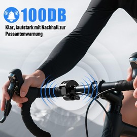 Bicycle Bell 2025 Upgrade Bicycle Bell, 100 dB Loud Bell Bell, Innovative Aluminium Alloy Bicycle Bell, for Bike, MTB, Mountain Bike, Road Bike, 22-24 mm Steering