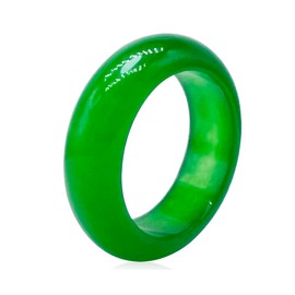 CJIAYUJEW Jade Rings for Women,Red Carnelian Crystal Rings Carnelian Gemstone Stackable Plain Band Ring for Women,Size 6-10 (Green, 10)