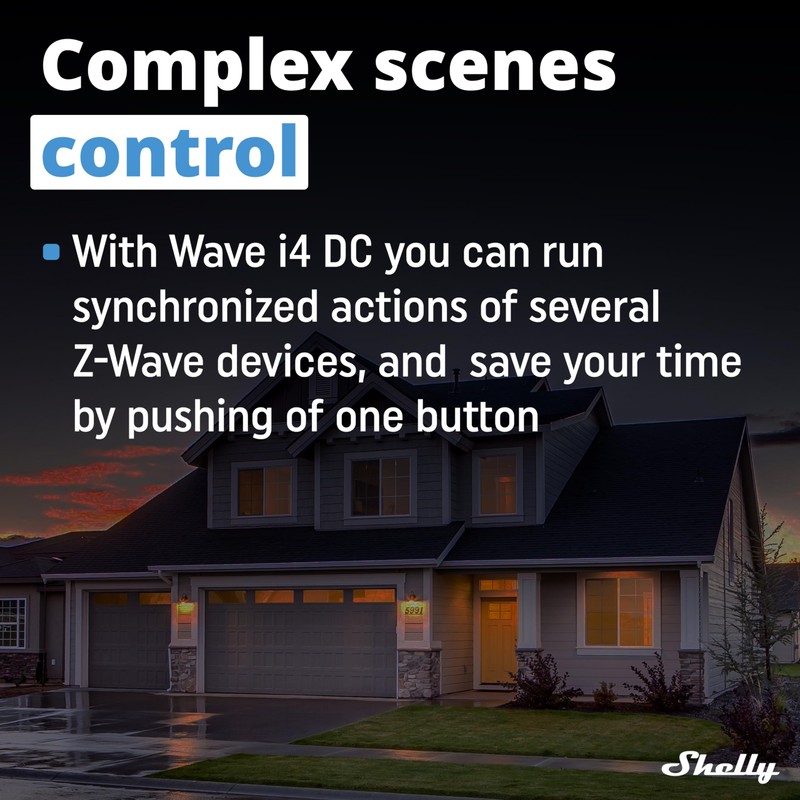 Shelly Wave i4 DC US LR | Z-Wave Long Range