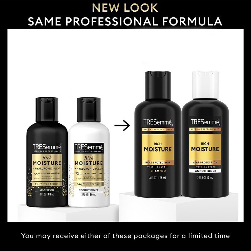TRESemmé Travel Essentials, Rich Moisture Shampoo and Conditioner Set, Hydrating