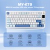 MMViCTY MY-K79 tri-Mode Mechanical Keyboard, Gasket-Mounted Gaming Keyboard with TFT