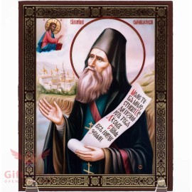 Wooden Icon of Elder Saint Silouan the Athonite Икона Силуан Афонский 5.1 x 6.2"