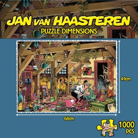 Jan Van Haasteren Oldtimers The Bachelor - 1000 Piece Adults Puzzle & Comic Puzzle - Large Jigsaw Puzzle for Adults - 100% Recycled Cardboard 1000Pc Jigsaw, Fun Adult Puzzle - Dimensions 68 x 49cm