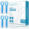 CONTOUR Dental Floss Threaders- 4 Pack - 200 Count Braces