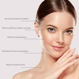 Fonture Jade Roller, Natural White Jade Facial Massager Anti-aging Tool Face Skin Care Tool to Reduce Wrinkle and Eye Puffiness