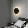 YXTSIMV Modern Minimalist Wall Light White/Black Round Disc Wall Sconce