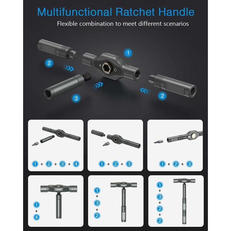 Newest AMIR 42 in 1 Ratchet Screwdriver Kit with 40