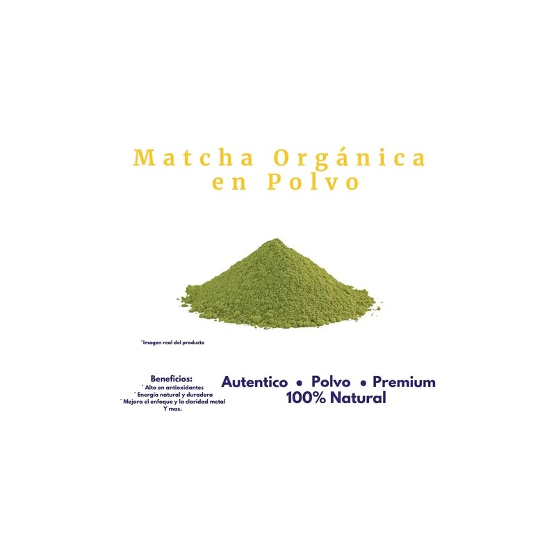 Té Matcha Orgánica Premium 100 Natural Polvo 50g- Vitaminas