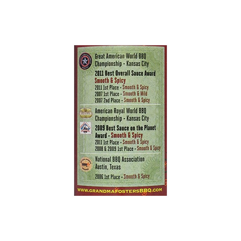Grandma Foster's Smooth and Spicy Bar-B-Que Sauce 20.5 oz.