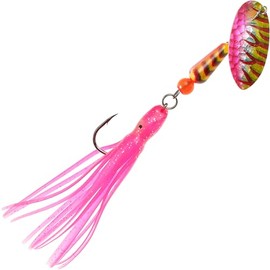 Panther Martin PMSSTUVHHS_20_HMGPT Salmon & Steelhead Hammered Hoochie Skirt Spinning Lure - UV Gold/Pink - 20 (1 oz)