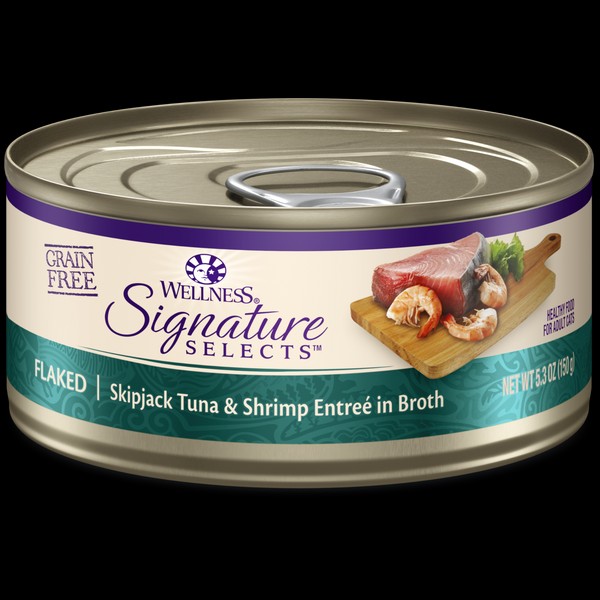 Wellness CORE® Signature Selects® Flaked Skipjack Tuna & Shrimp Cat Wet Food, 2.8 oz