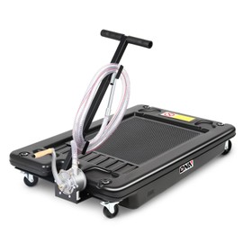 DNA MOTORING 20 Gallon Electric Oil Drain Pan with Pump, Evacuation Hose, T-Handle, Low Profile for Trucks Buses RVs, TOOLS-00385