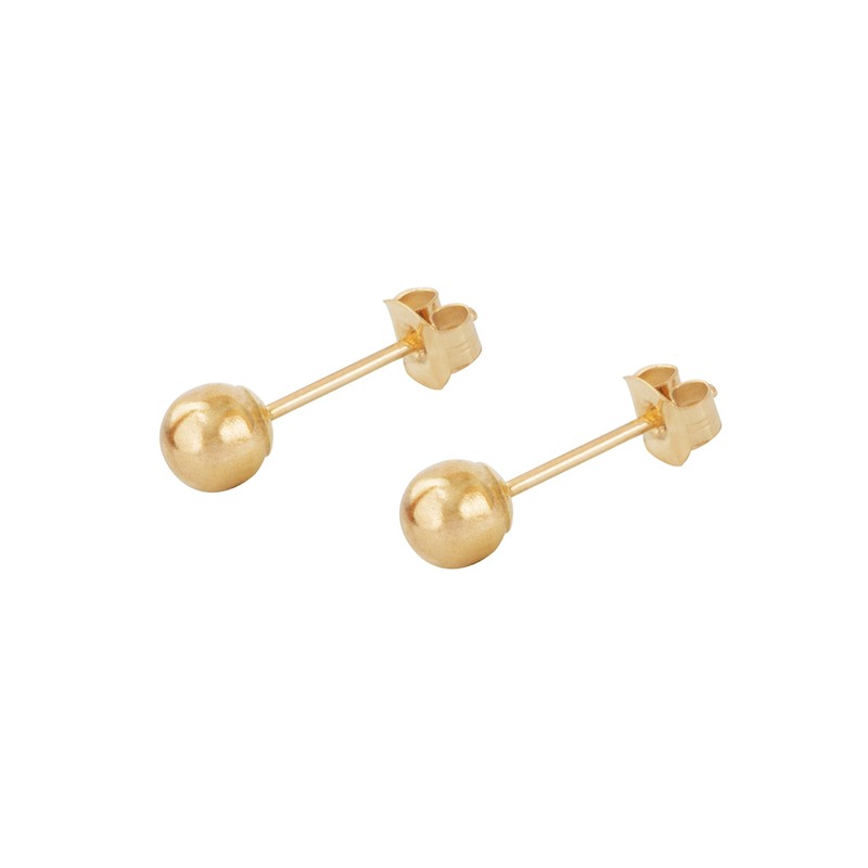 9ct yellow gold 4mm ball stud earrings