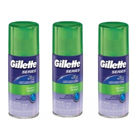 Gillette 3X Gillette Series 3x Sensitive Skin Face Unisex Shave Gel 2.5 Oz Each Shaving