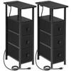 LOAKEKEL LOAKEKEL Narrow End Tables Living Room Set of 2