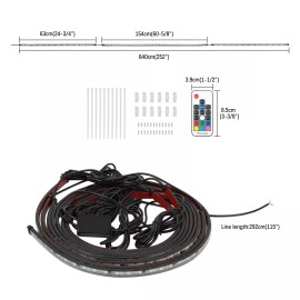 KEEPDSGN For Chevy Corvette C8 C7 C6 6PCS Car RGB Neon Underglow LED Lights Kit Strips