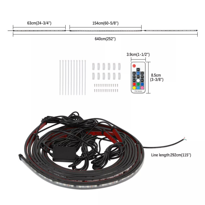 KEEPDSGN For Chevy Corvette C8 C7 C6 6PCS Car RGB