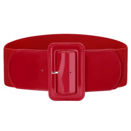 VONMELLI Elastic Wide Vinatge Red Belts for Women Stretchy Women Belts Fashion Ladies Waist Belt for Dress, XS