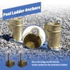 Pokin Pool Ladder Anchors Bronze Wedge Assembly, for Hanover Style
