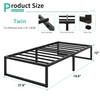 Lutown-Teen 12 Inch Twin Size Bed Frames with Heavy Duty