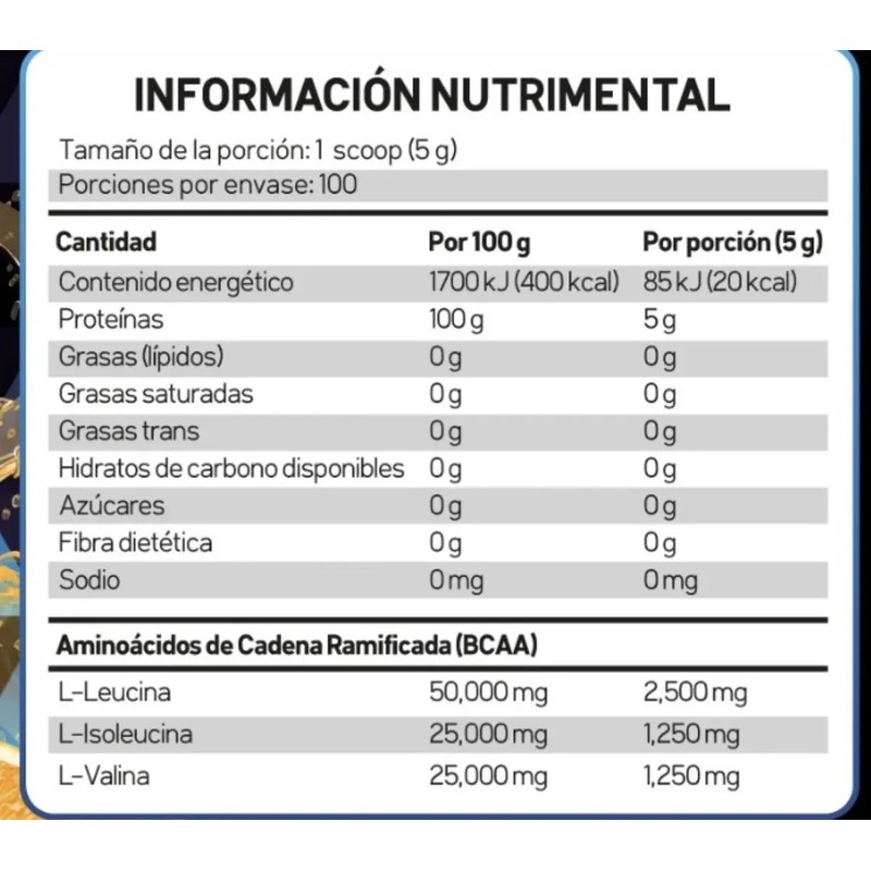 Bcaa Nova Nutrition En Polvo Sabor Mora Azul